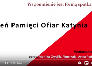 Powiększ obraz: Apel z okazji dnia pamięci Ofiar Katynia - kwiecień 2021